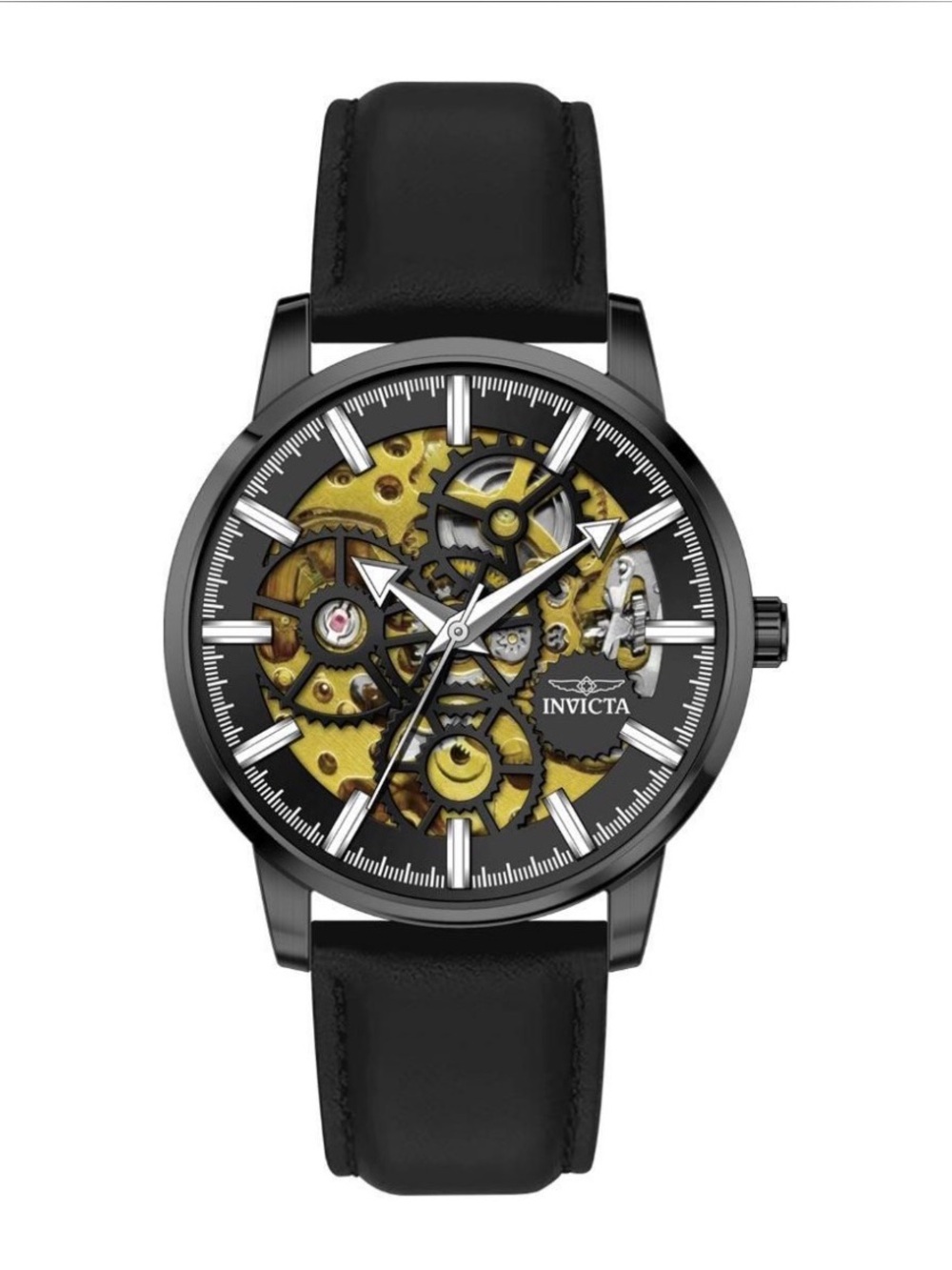 Invicta Objet D’Art 70030 Automatic Skeleton Watch – 45mm Black | New in Box